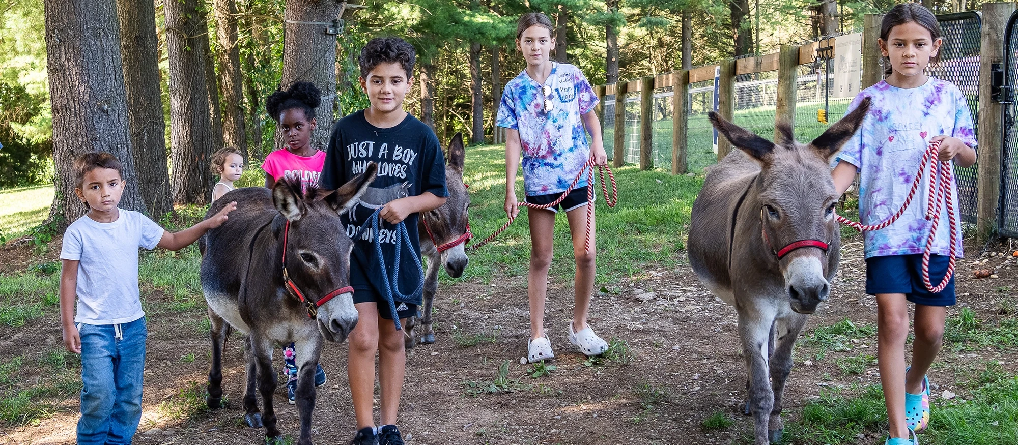 Children learning at the Historic Buck Run Farm